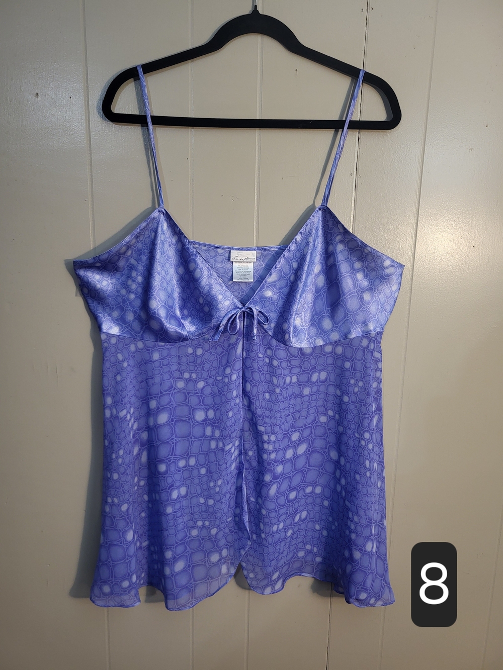 Lavender Satin Cami Tank Top - Women